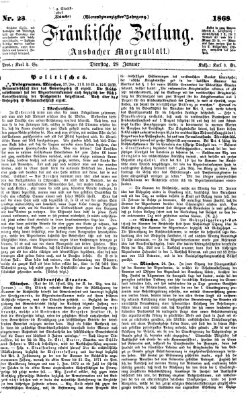 Fränkische Zeitung (Ansbacher Morgenblatt) Dienstag 28. Januar 1868