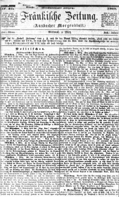 Fränkische Zeitung (Ansbacher Morgenblatt) Mittwoch 4. März 1868