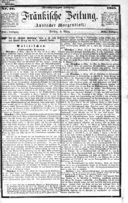 Fränkische Zeitung (Ansbacher Morgenblatt) Freitag 6. März 1868