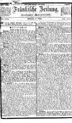 Fränkische Zeitung (Ansbacher Morgenblatt) Mittwoch 11. März 1868