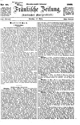 Fränkische Zeitung (Ansbacher Morgenblatt) Dienstag 17. März 1868