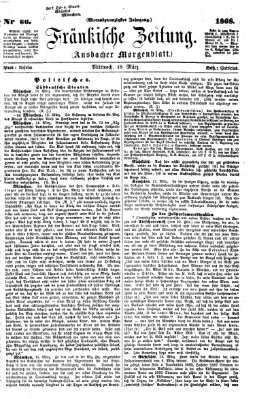 Fränkische Zeitung (Ansbacher Morgenblatt) Mittwoch 18. März 1868