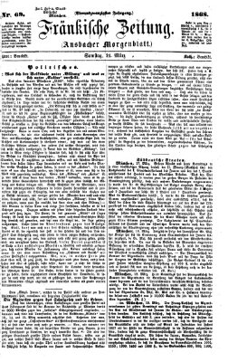 Fränkische Zeitung (Ansbacher Morgenblatt) Samstag 21. März 1868