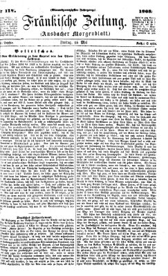 Fränkische Zeitung (Ansbacher Morgenblatt) Freitag 15. Mai 1868