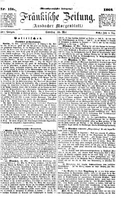 Fränkische Zeitung (Ansbacher Morgenblatt) Samstag 16. Mai 1868