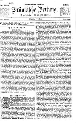 Fränkische Zeitung (Ansbacher Morgenblatt) Sonntag 7. Juni 1868