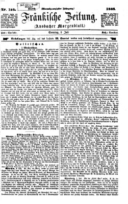 Fränkische Zeitung (Ansbacher Morgenblatt) Sonntag 5. Juli 1868