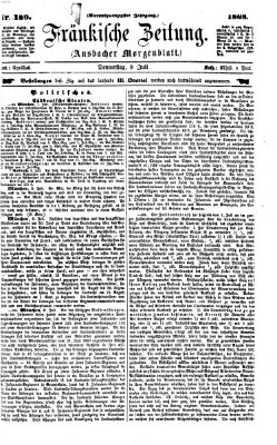 Fränkische Zeitung (Ansbacher Morgenblatt) Donnerstag 9. Juli 1868