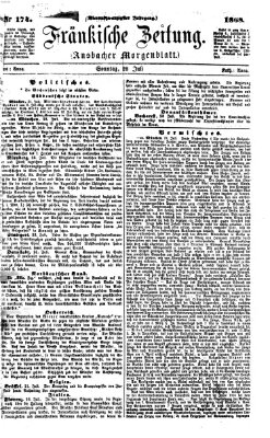 Fränkische Zeitung (Ansbacher Morgenblatt) Sonntag 26. Juli 1868