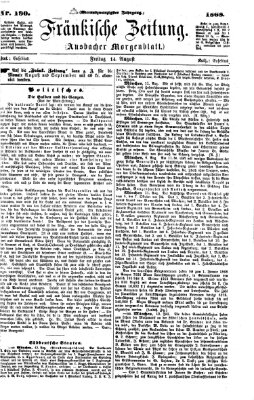 Fränkische Zeitung (Ansbacher Morgenblatt) Freitag 14. August 1868