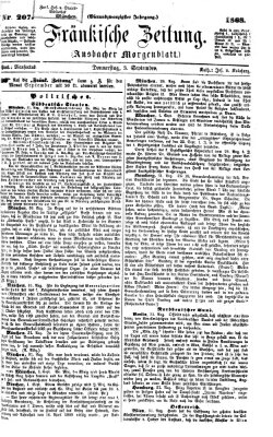 Fränkische Zeitung (Ansbacher Morgenblatt) Donnerstag 3. September 1868