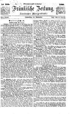 Fränkische Zeitung (Ansbacher Morgenblatt) Donnerstag 24. September 1868