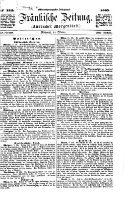 Fränkische Zeitung (Ansbacher Morgenblatt) Mittwoch 14. Oktober 1868