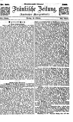 Fränkische Zeitung (Ansbacher Morgenblatt) Freitag 23. Oktober 1868