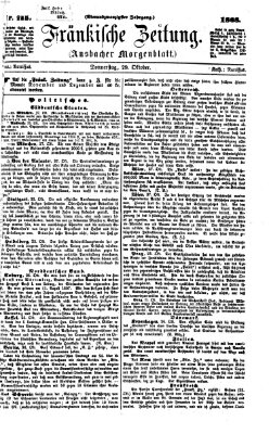 Fränkische Zeitung (Ansbacher Morgenblatt) Donnerstag 29. Oktober 1868