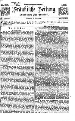 Fränkische Zeitung (Ansbacher Morgenblatt) Sonntag 8. November 1868