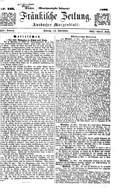 Fränkische Zeitung (Ansbacher Morgenblatt) Freitag 13. November 1868