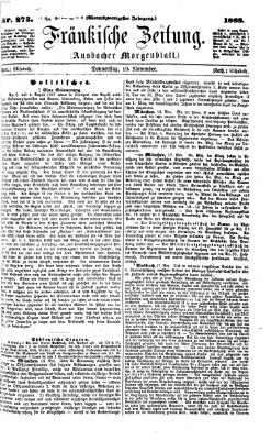 Fränkische Zeitung (Ansbacher Morgenblatt) Donnerstag 19. November 1868