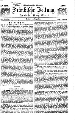 Fränkische Zeitung (Ansbacher Morgenblatt) Freitag 11. Dezember 1868