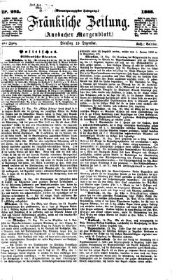 Fränkische Zeitung (Ansbacher Morgenblatt) Dienstag 15. Dezember 1868