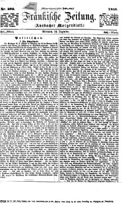 Fränkische Zeitung (Ansbacher Morgenblatt) Mittwoch 23. Dezember 1868