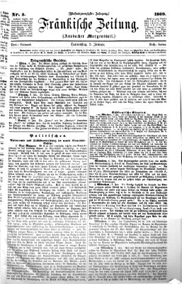 Fränkische Zeitung (Ansbacher Morgenblatt) Donnerstag 7. Januar 1869