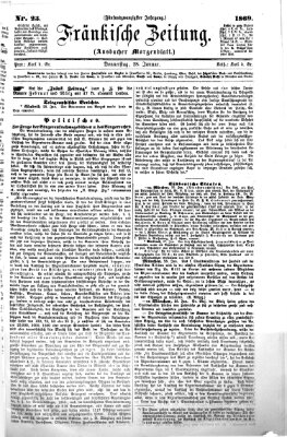 Fränkische Zeitung (Ansbacher Morgenblatt) Donnerstag 28. Januar 1869