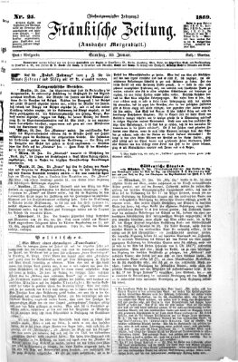 Fränkische Zeitung (Ansbacher Morgenblatt) Samstag 30. Januar 1869