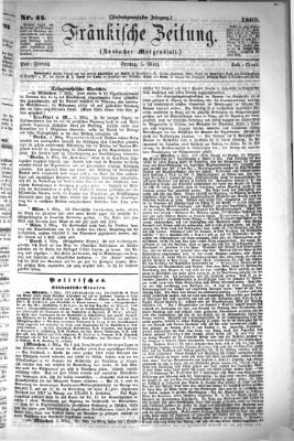 Fränkische Zeitung (Ansbacher Morgenblatt) Freitag 5. März 1869