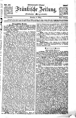 Fränkische Zeitung (Ansbacher Morgenblatt) Samstag 6. März 1869