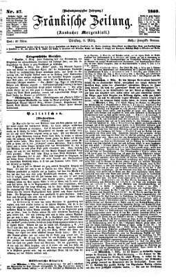 Fränkische Zeitung (Ansbacher Morgenblatt) Dienstag 9. März 1869