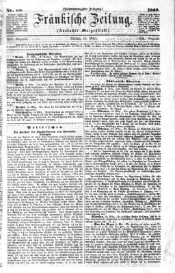 Fränkische Zeitung (Ansbacher Morgenblatt) Freitag 12. März 1869