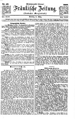 Fränkische Zeitung (Ansbacher Morgenblatt) Sonntag 21. März 1869