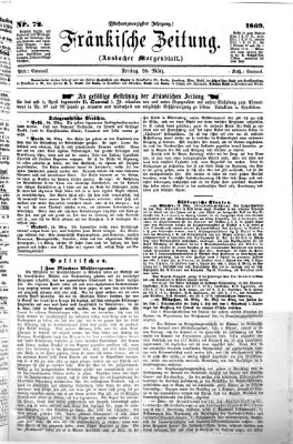 Fränkische Zeitung (Ansbacher Morgenblatt) Freitag 26. März 1869