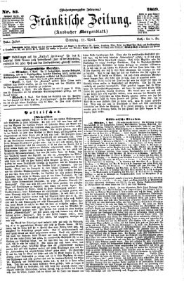 Fränkische Zeitung (Ansbacher Morgenblatt) Sonntag 11. April 1869