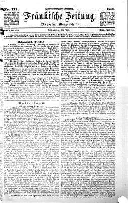 Fränkische Zeitung (Ansbacher Morgenblatt) Donnerstag 13. Mai 1869