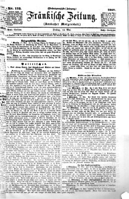 Fränkische Zeitung (Ansbacher Morgenblatt) Freitag 14. Mai 1869