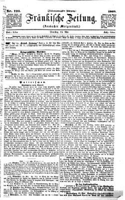 Fränkische Zeitung (Ansbacher Morgenblatt) Dienstag 25. Mai 1869