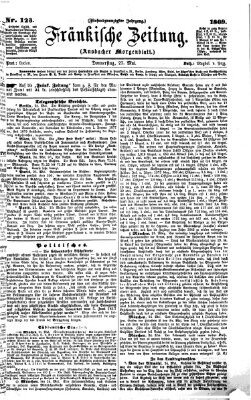 Fränkische Zeitung (Ansbacher Morgenblatt) Donnerstag 27. Mai 1869