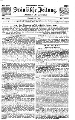 Fränkische Zeitung (Ansbacher Morgenblatt) Mittwoch 23. Juni 1869