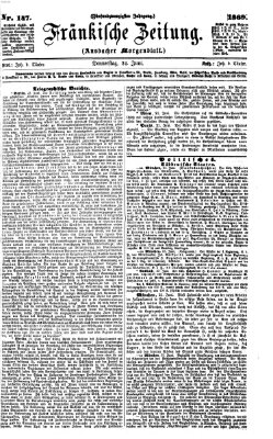 Fränkische Zeitung (Ansbacher Morgenblatt) Donnerstag 24. Juni 1869