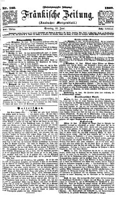 Fränkische Zeitung (Ansbacher Morgenblatt) Sonntag 27. Juni 1869