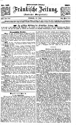 Fränkische Zeitung (Ansbacher Morgenblatt) Mittwoch 30. Juni 1869