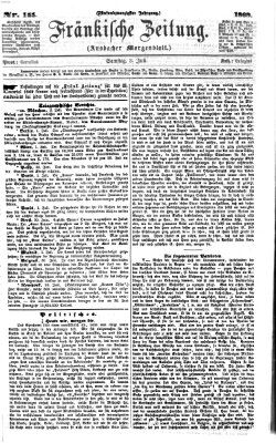 Fränkische Zeitung (Ansbacher Morgenblatt) Samstag 3. Juli 1869