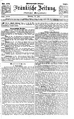 Fränkische Zeitung (Ansbacher Morgenblatt) Sonntag 25. Juli 1869