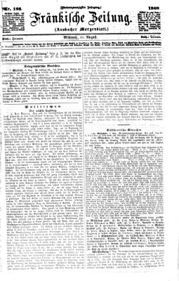 Fränkische Zeitung (Ansbacher Morgenblatt) Mittwoch 11. August 1869