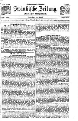 Fränkische Zeitung (Ansbacher Morgenblatt) Donnerstag 19. August 1869