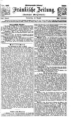 Fränkische Zeitung (Ansbacher Morgenblatt) Donnerstag 26. August 1869