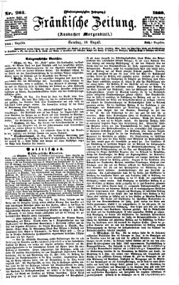 Fränkische Zeitung (Ansbacher Morgenblatt) Samstag 28. August 1869