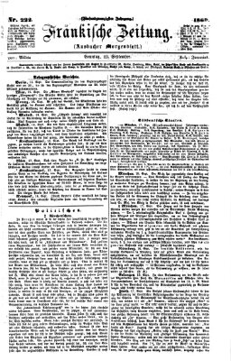 Fränkische Zeitung (Ansbacher Morgenblatt) Sonntag 19. September 1869